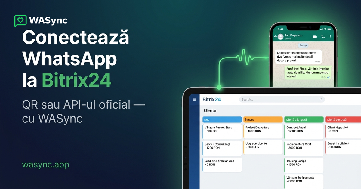Cum conectezi WhatsApp la Bitrix24