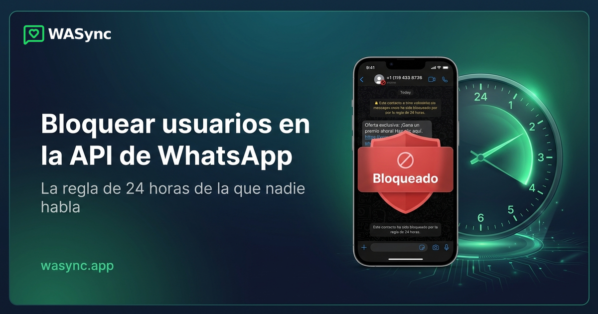 Bloquear a un usuario en la WhatsApp Business API: la regla de las 24 horas que nadie menciona