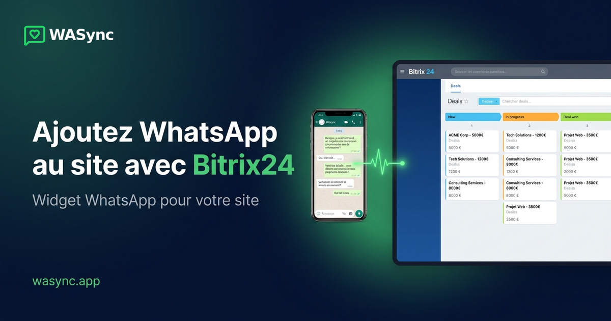 Ajouter WhatsApp au widget de votre site web Bitrix24