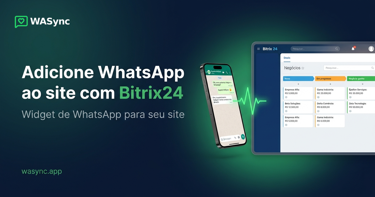 Como adicionar o WhatsApp ao widget de site do Bitrix24