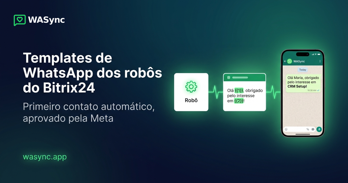Envie templates do WhatsApp pelos robôs de automação do Bitrix24
