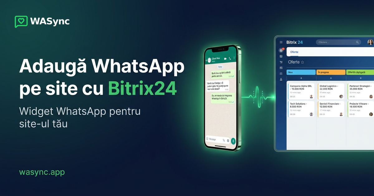 Adaugă WhatsApp în widgetul de site Bitrix24