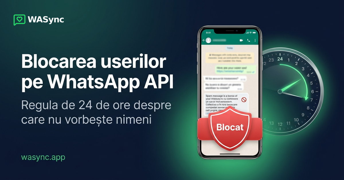 Blocarea unui utilizator pe WhatsApp Business API: regula de 24 de ore despre care nu vorbește nimeni