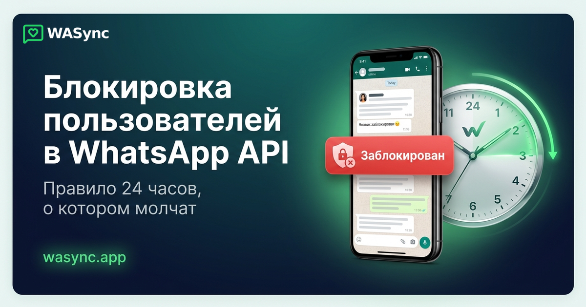 Блокировка пользователя в WhatsApp Business API: правило 24 часов, о котором молчат