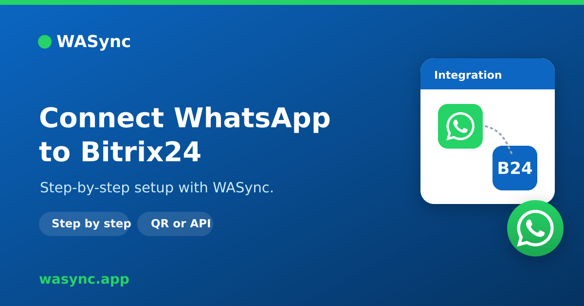 User Guide: Connect WhatsApp to Bitrix24 with WASync